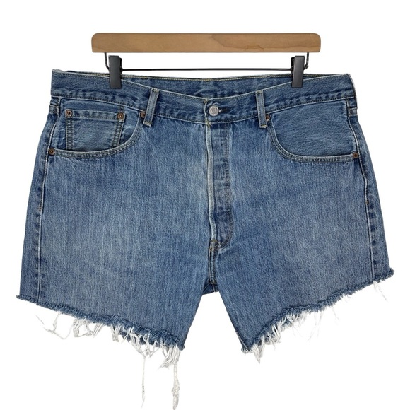 Levi's Pants - Vintage Levis 501 Cut Off Jean Shorts Size 16 High Rise Button Fly Raw Hem 1990s